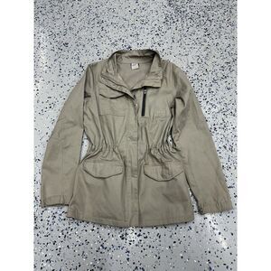Nike 6.0 Jacket Women Medium Khaki Gray Full Zip‎ Jacket Streetwear Vintage Used